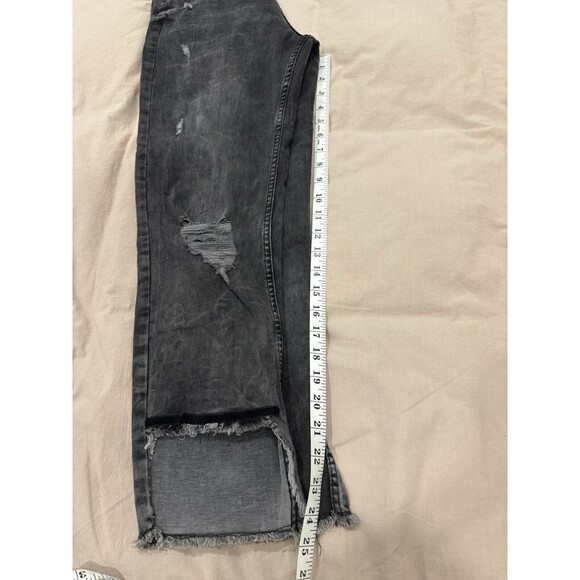 Philipp Plein Jeans Womens 28 Straight Leg Grunge Skull Goth Distressed Italy - Picture 9 of 11